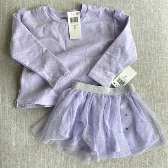 Epic Threads Lavender Sweater & Skirt set (size 2T) NWT - Picture 1 of 7